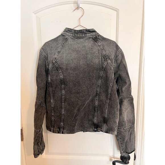 Zara Amsterdam Man Edition Denim Jean Jacket Gray Black Size S - Picture 8 of 8